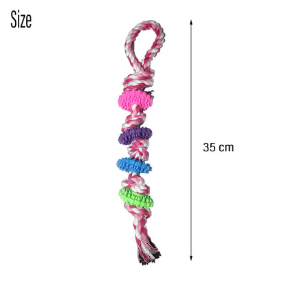 Pink Cotton Rope Puppy Toy