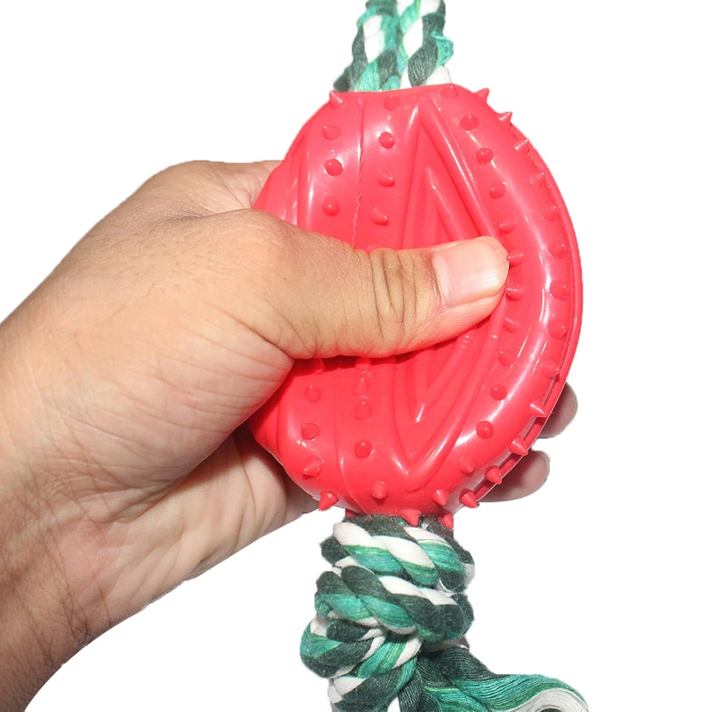 TPR Rugby Spike Rope Toy