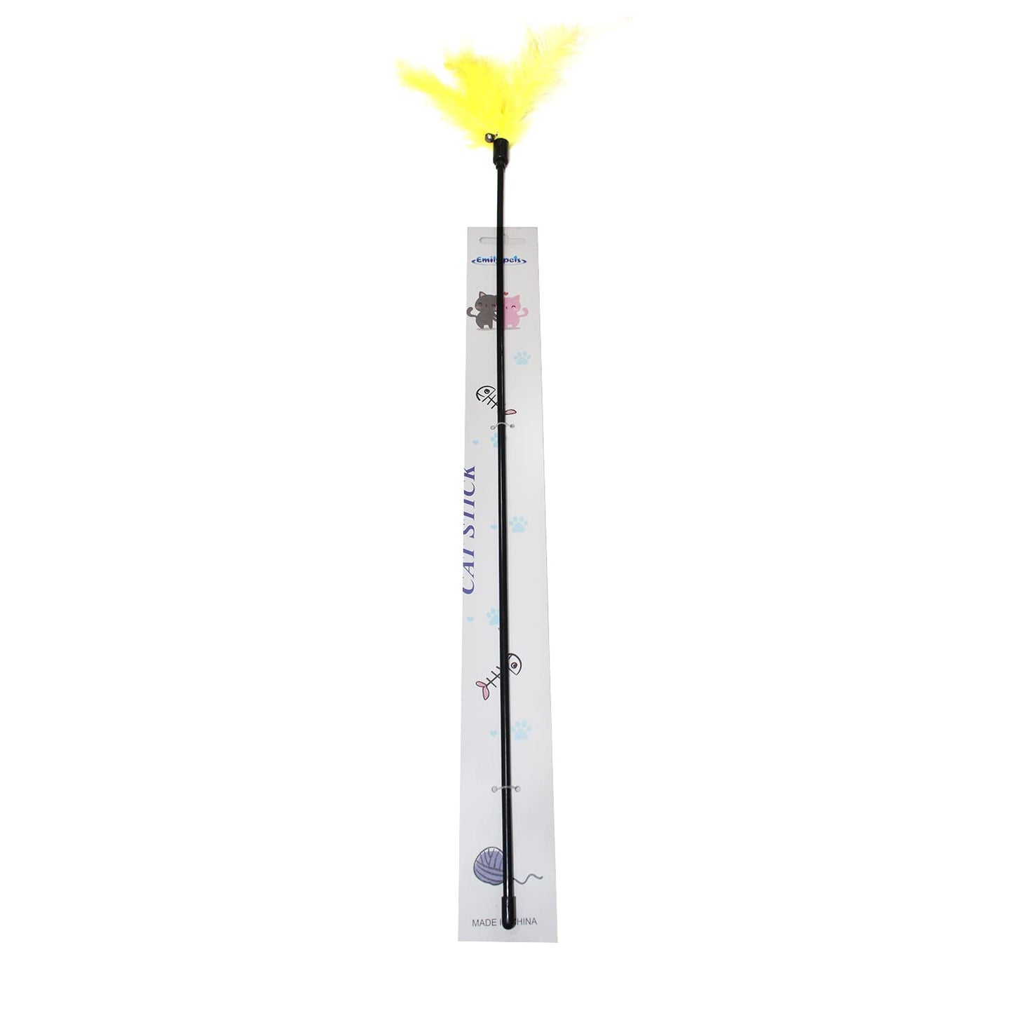 Feather Worm Teaser Cat Wand