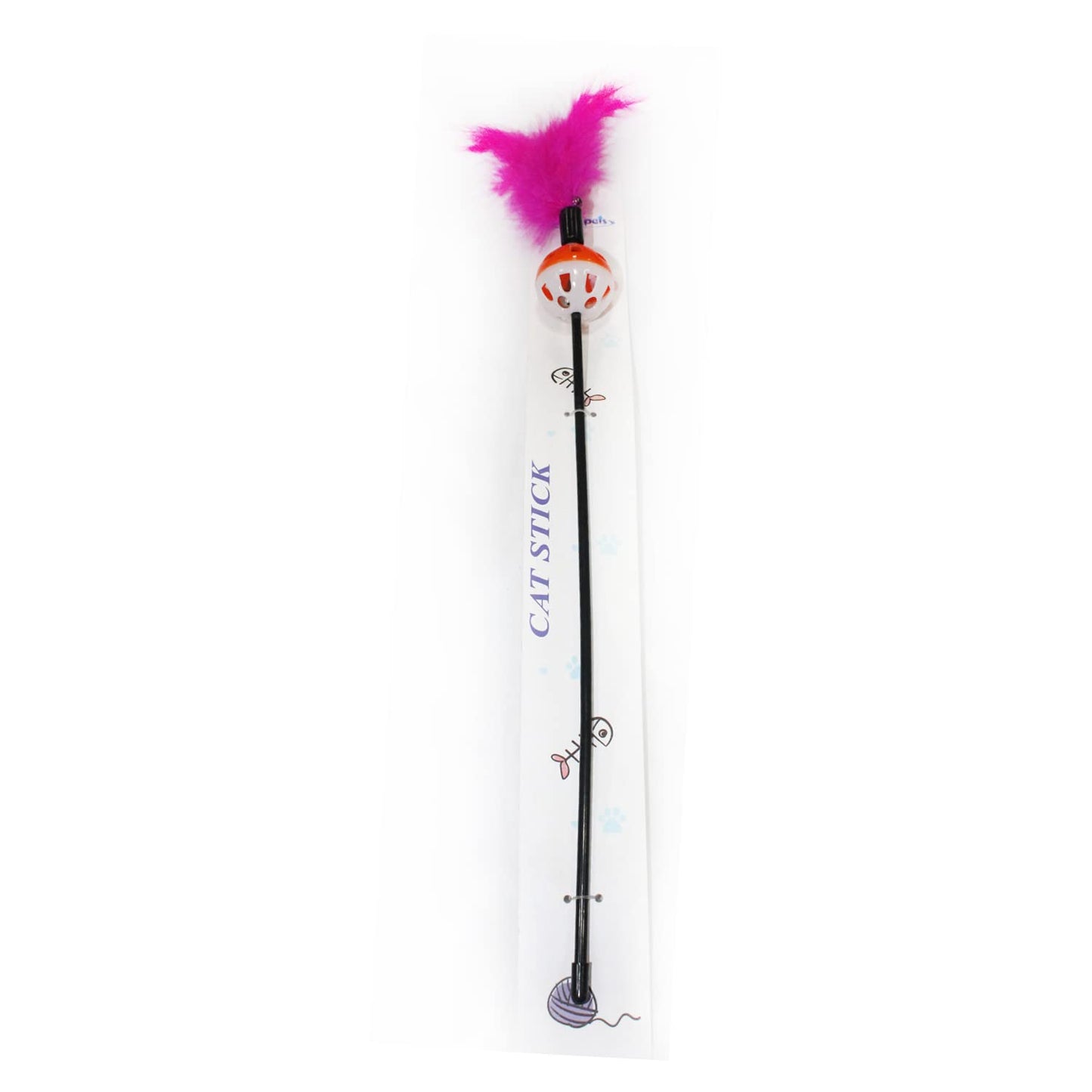 Feather Ball Teaser Cat Wand