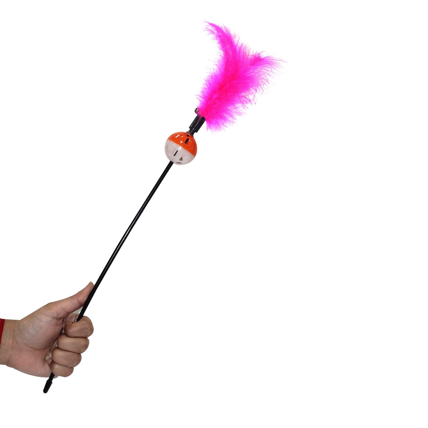 Feather Ball Teaser Cat Wand