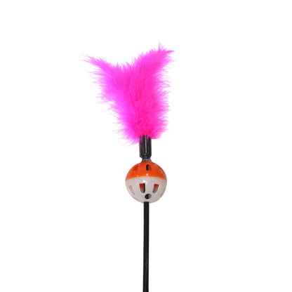 Feather Ball Teaser Cat Wand