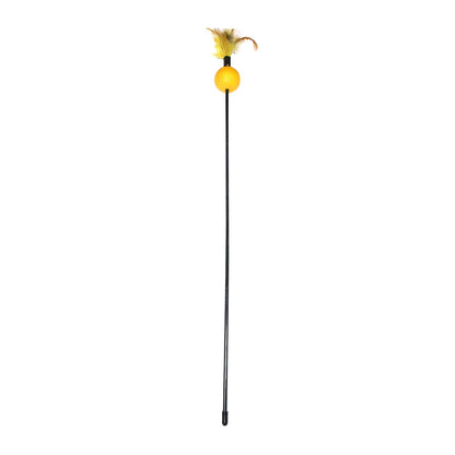 Worm Feather Bell Cat Wand