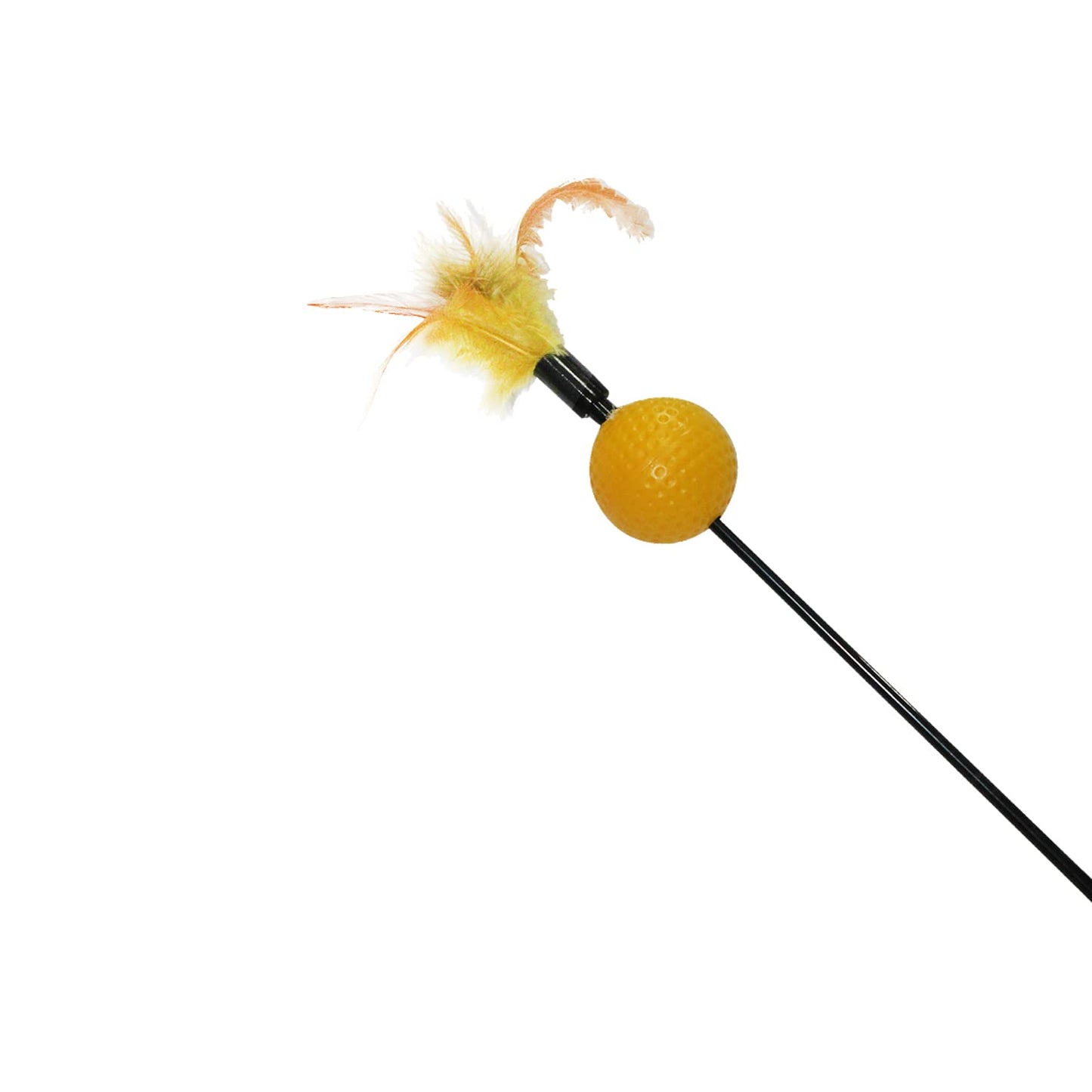 Worm Feather Bell Cat Wand