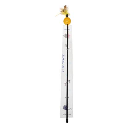 Worm Feather Bell Cat Wand
