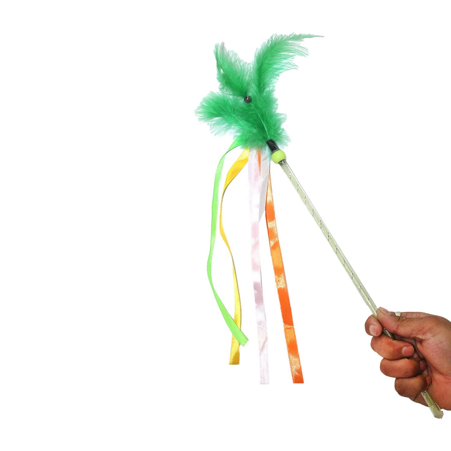 Flag Ribbon Feather Teaser Wand