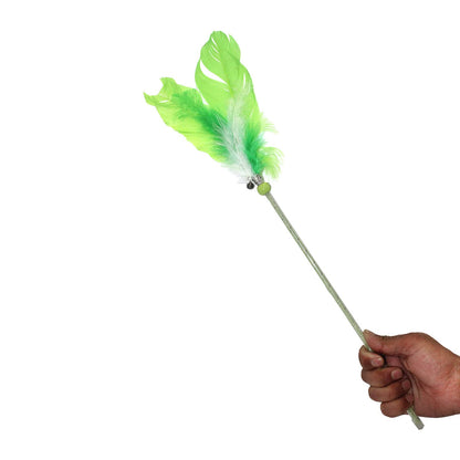 Feather Spring Bell Cat Stick