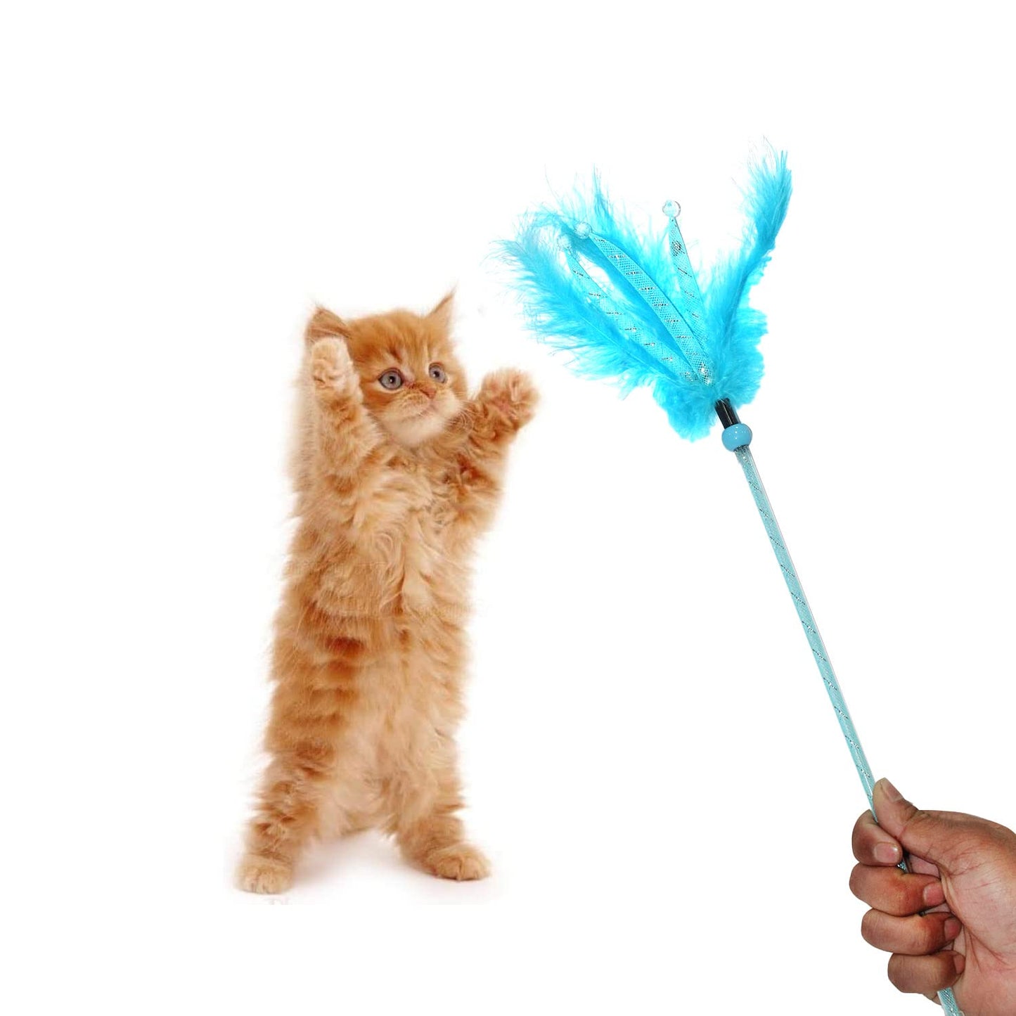 Nylon Worm Pearl Cat Wand
