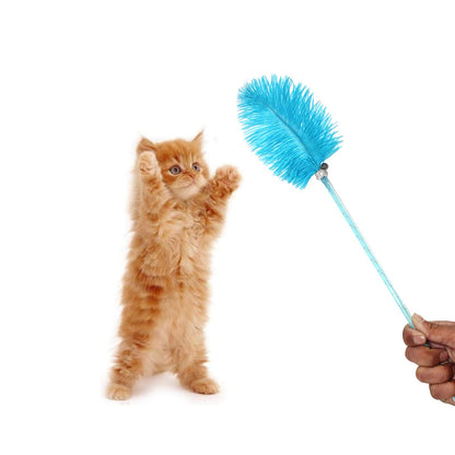 Thread Feather Worm Cat Wand