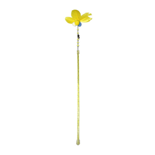 Feather Puff Stone Cat Wand
