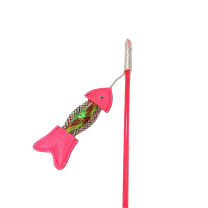 Nylon Fish Feather Cat Wand