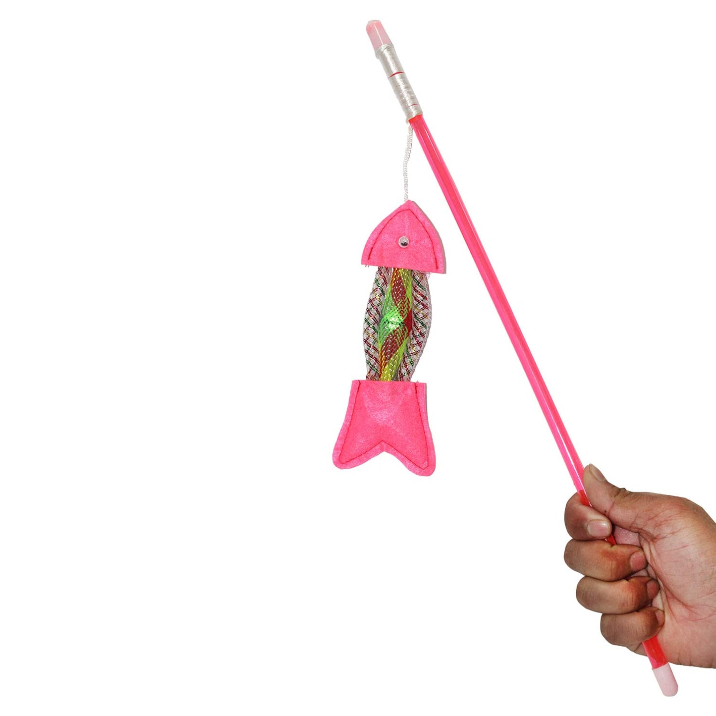 Nylon Fish Feather Cat Wand