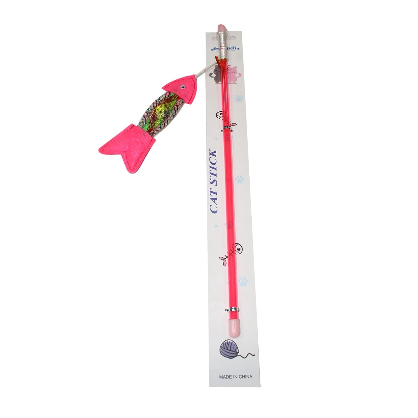 Nylon Fish Feather Cat Wand