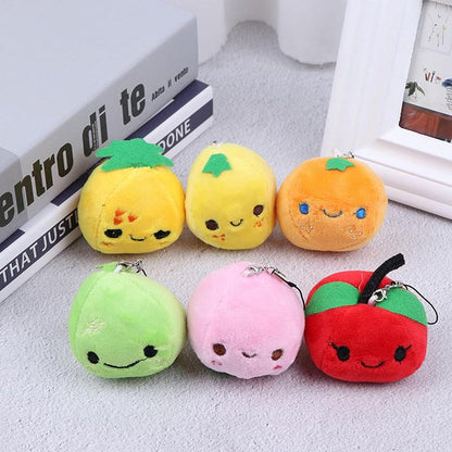 Mini Plush Fruit Cat Toys