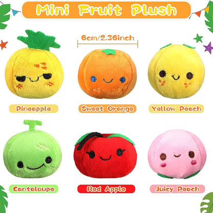Mini Plush Fruit Cat Toys