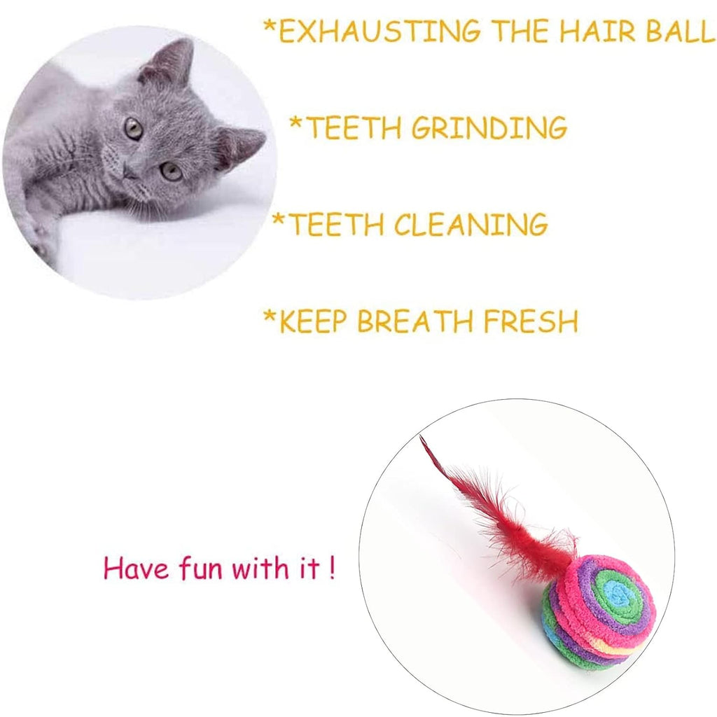 Rolling Feather Toy for kittens Cats