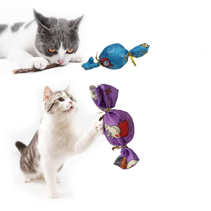 Colorful Candy Plush Cat Toys