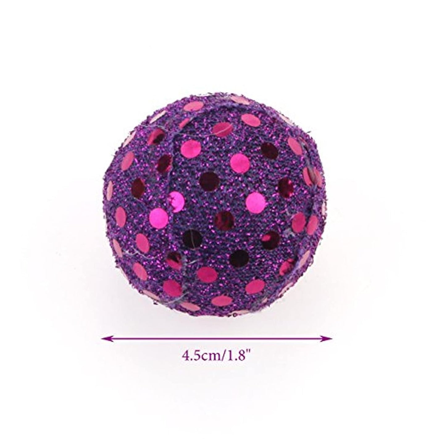 Disco Glitter Cat Ball Toy Pack
