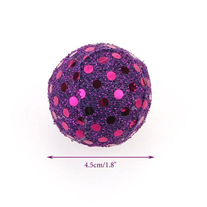 Disco Glitter Cat Ball Toy Pack