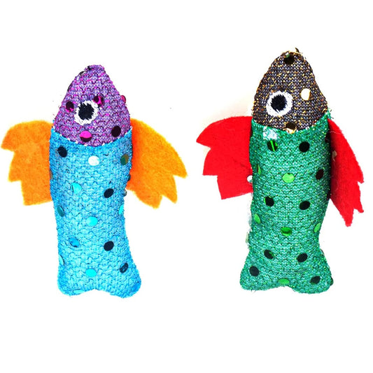 Plush Fish Cat Toy Set