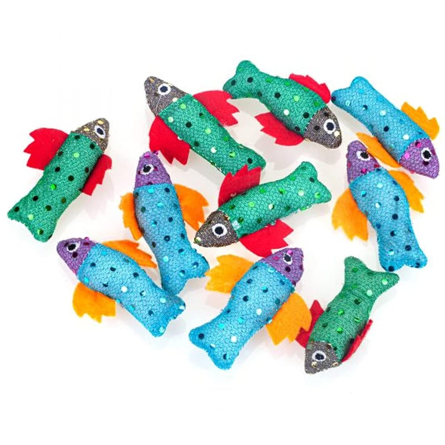 Plush Fish Cat Toy Set
