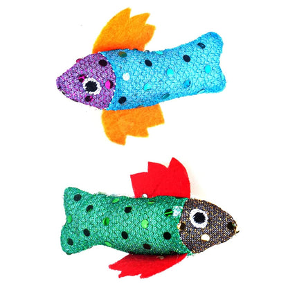 Plush Fish Cat Toy Set