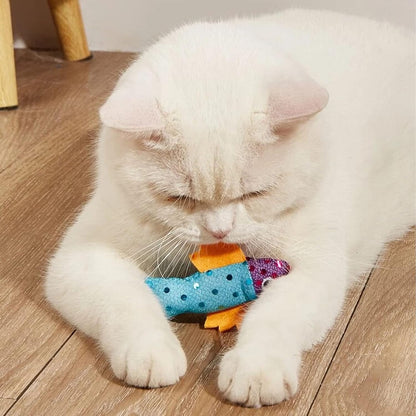 Plush Fish Cat Toy Set