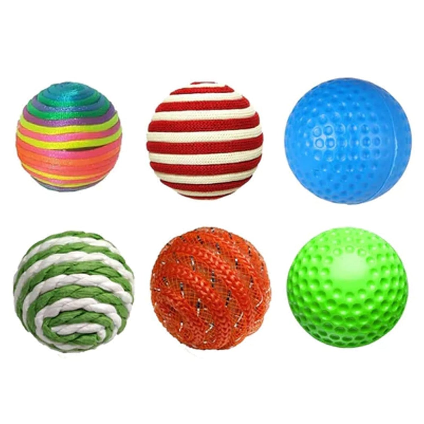 Mixed Foam Sisal Cat Balls Set