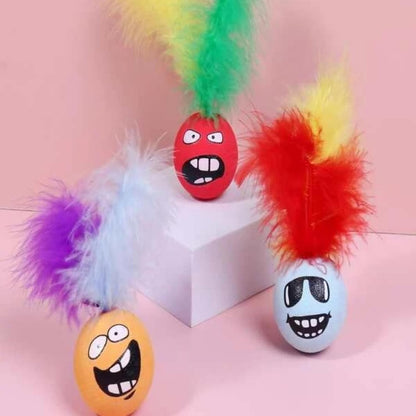 Colorful feather toy ball for Cats