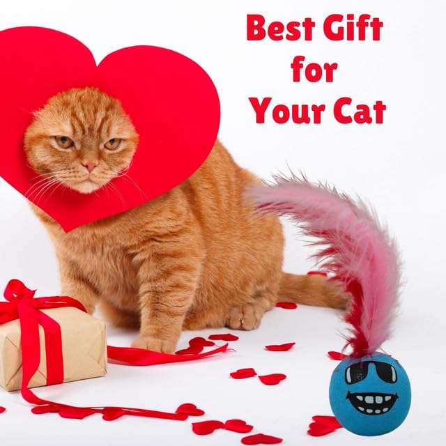 Colorful soft feather Ball toy for Cats