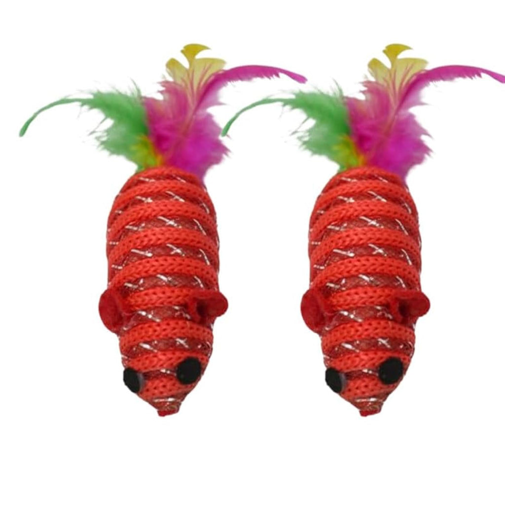 Rainbow Feather Bell Cat Toys 2 pcs