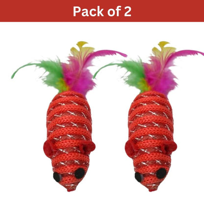 Rainbow Feather Bell Cat Toys 2 pcs