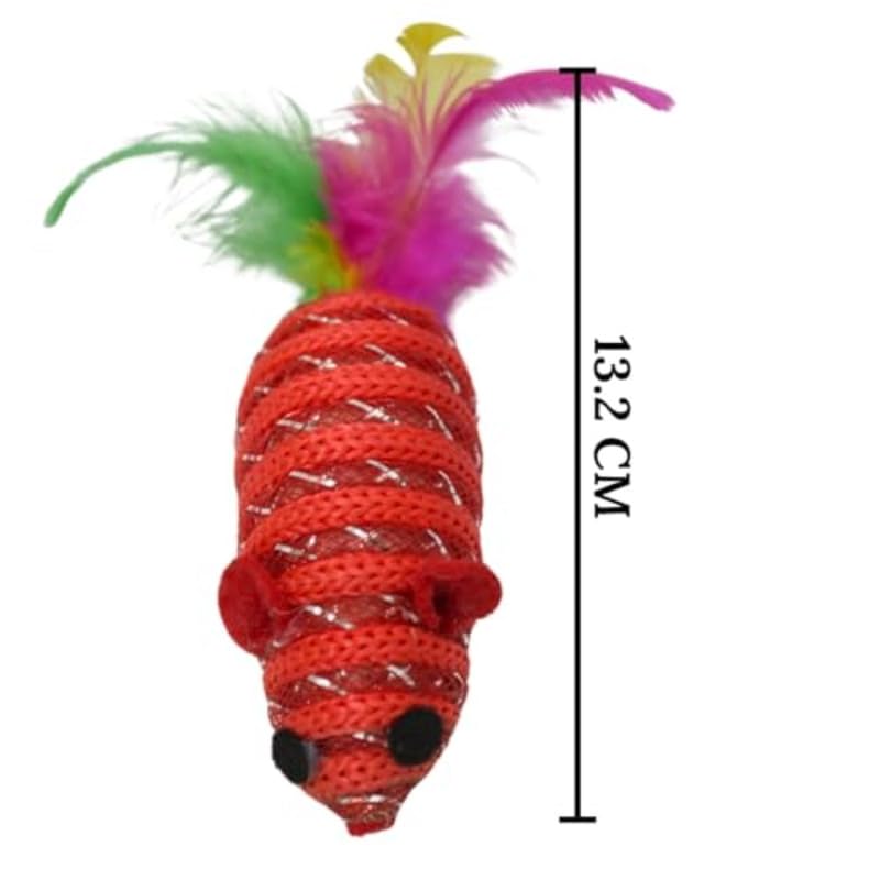 Rainbow Feather Bell Cat Toys 2 pcs