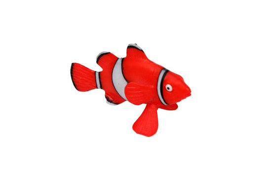 Aquarium Glowing Silicone Gloating Clown Fish Set of 2