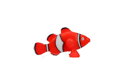 Aquarium Glowing Silicone Gloating Clown Fish Set of 2