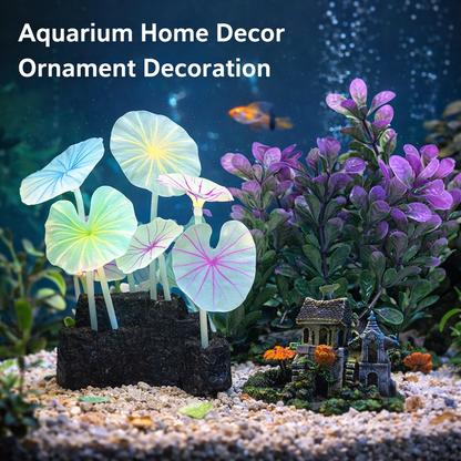 Green Purple Aquarium Grass Plant
