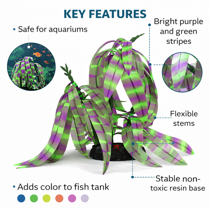Glow Silicone Aquarium Plant Decor