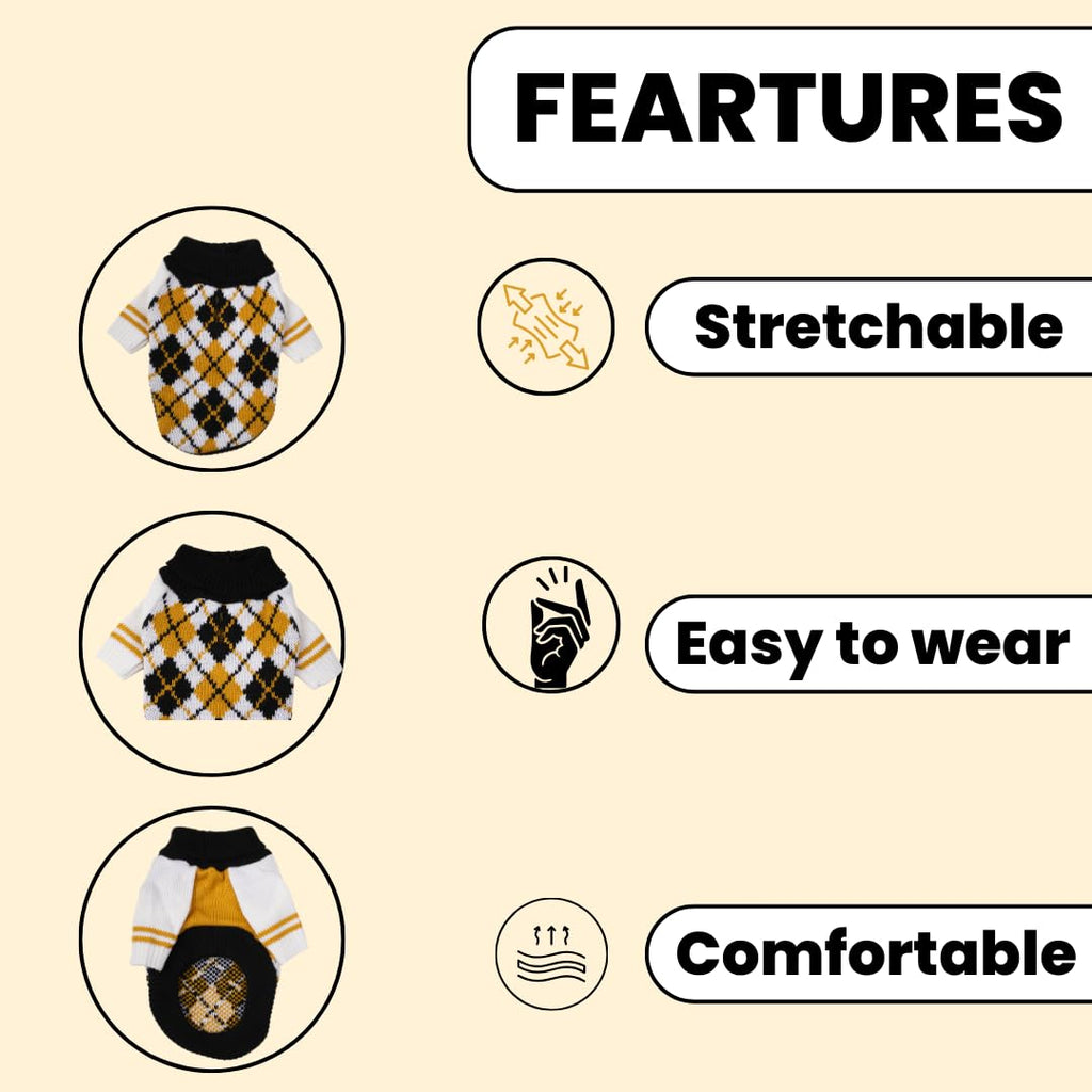 Turtleneck Dog Sweater for Winters