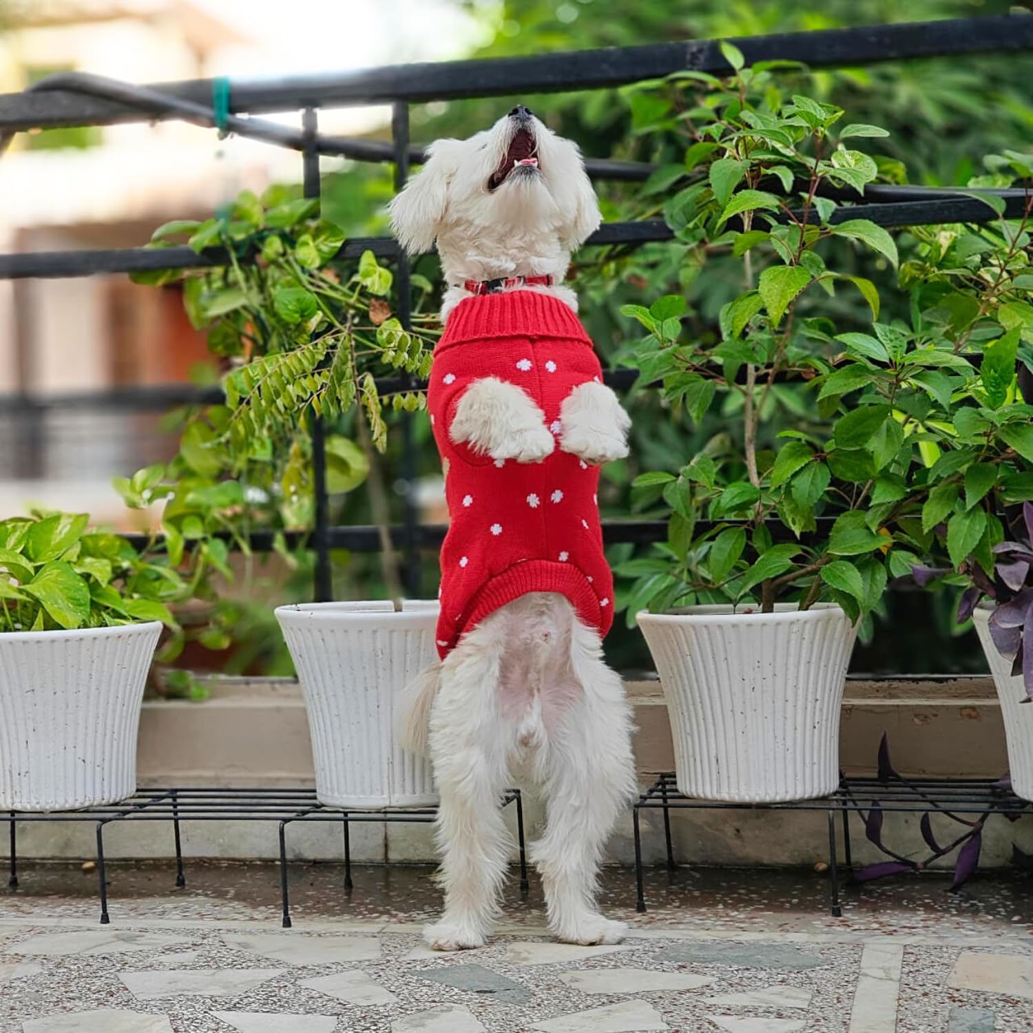 Reindeer Turtleneck Christmas Dog Sweater