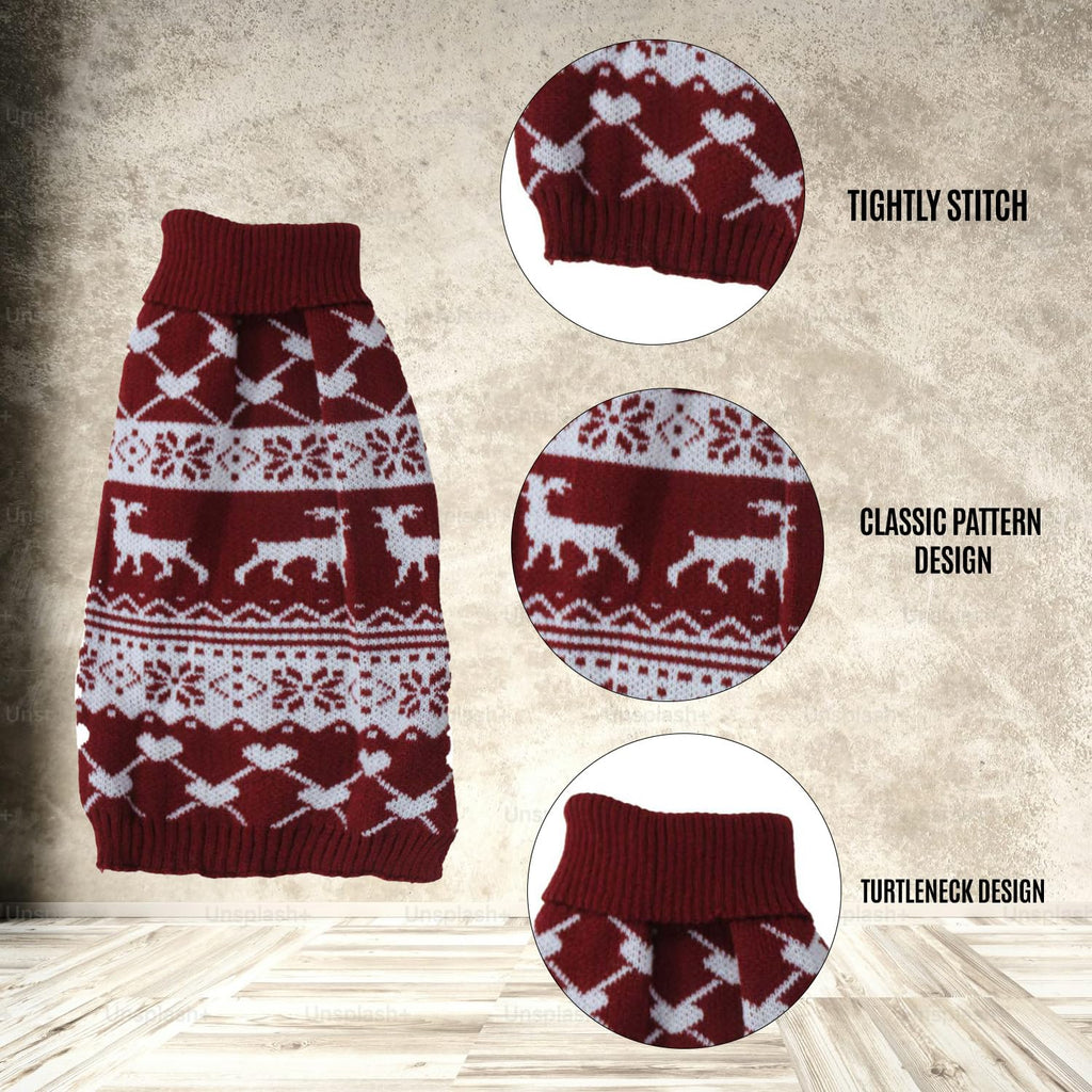 Dog Christmas Sweater - Pet Winter Knitwear