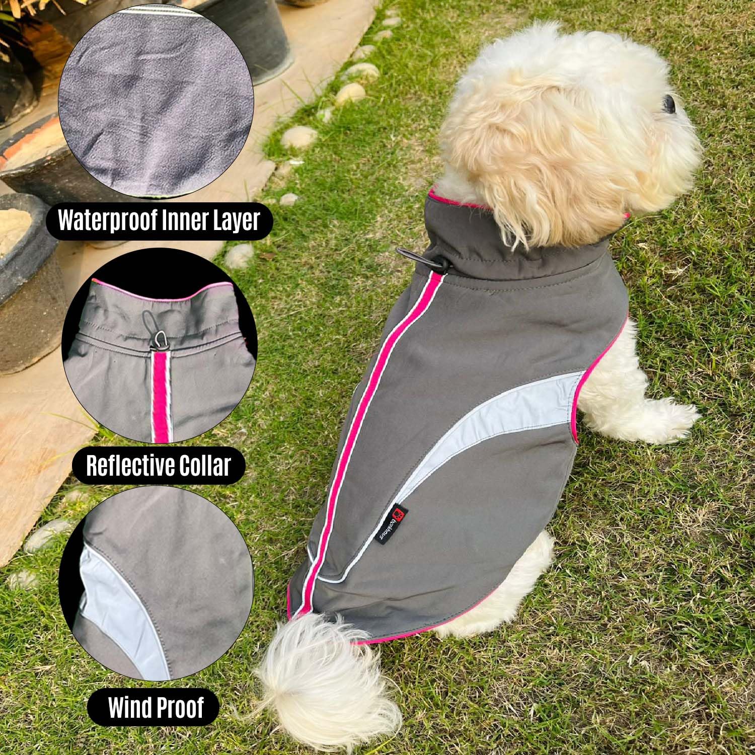Winter Dog Jacket, Hooded Pet Coat