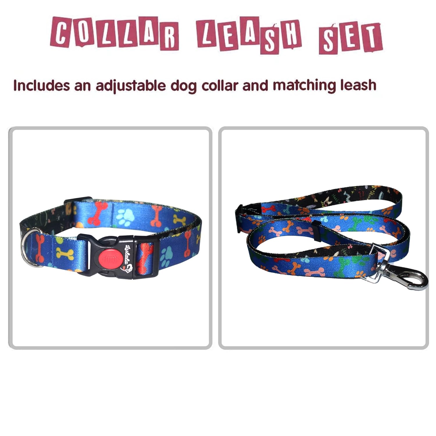 Dog Collar, Leash and Waist Belt Set