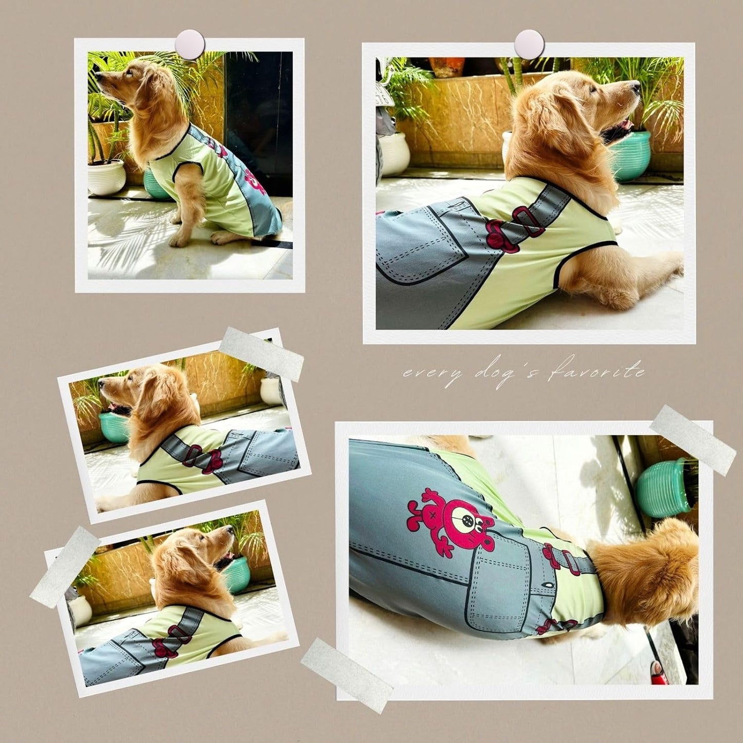 Dog Printed T-Shirts Clothes Vest