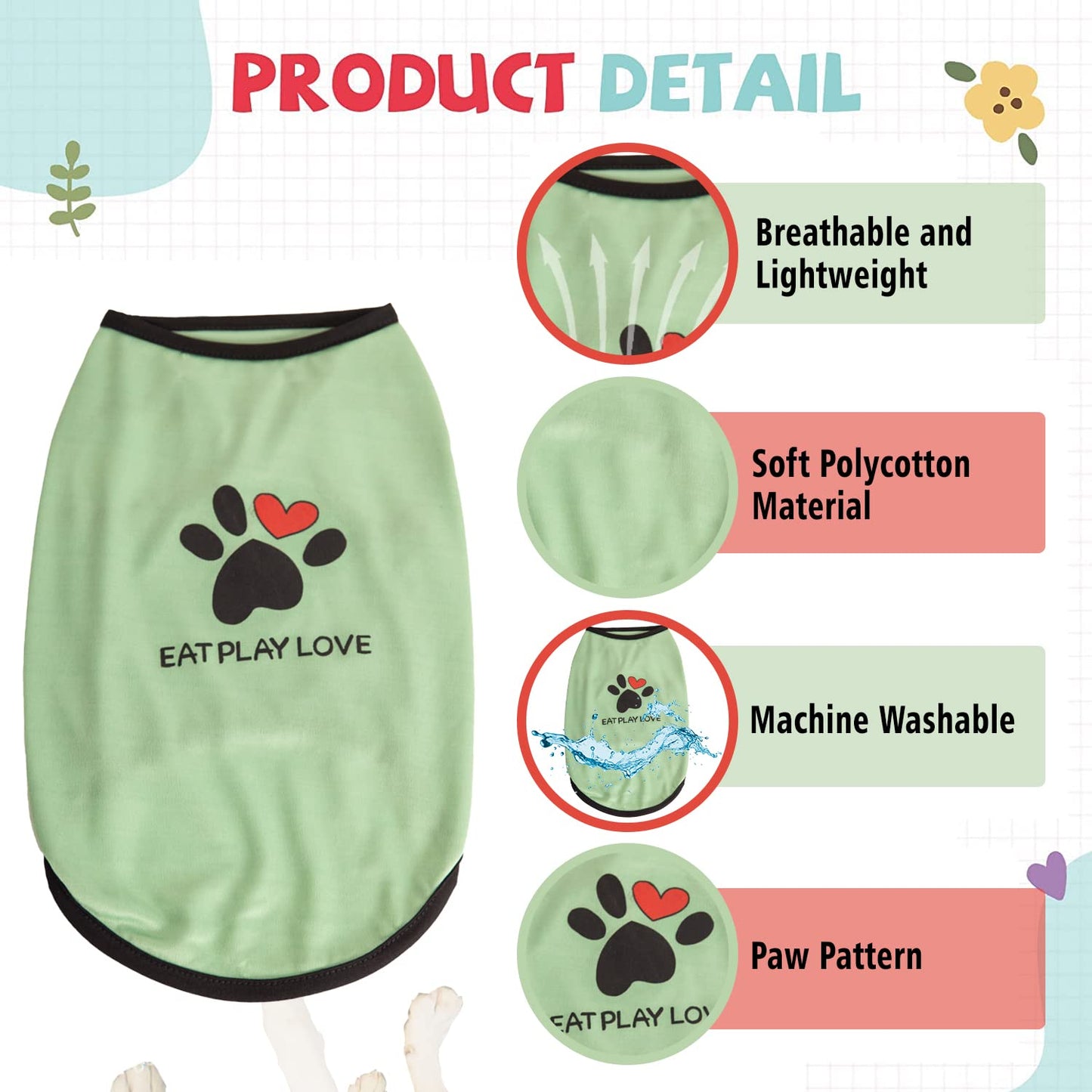 Summer Printed Pet T-Shirt