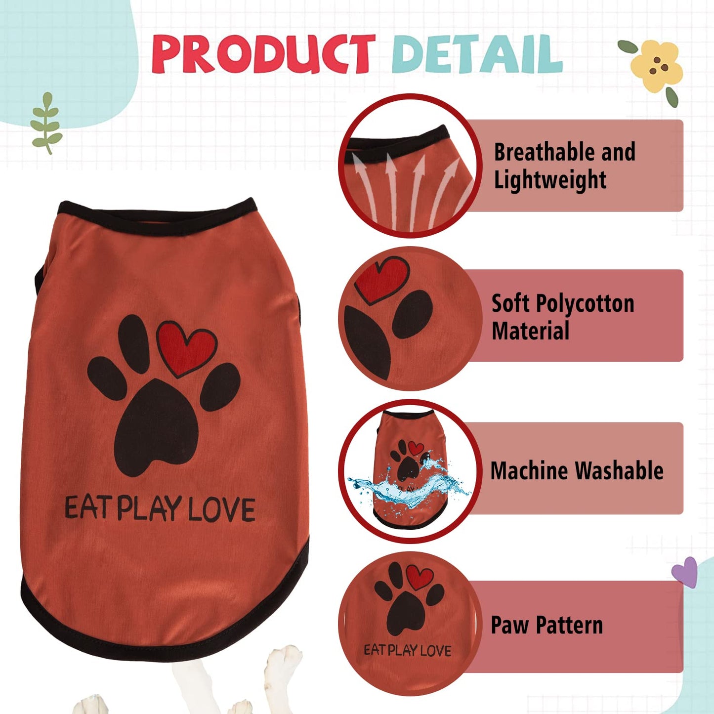 Summer Printed Pet T-Shirt