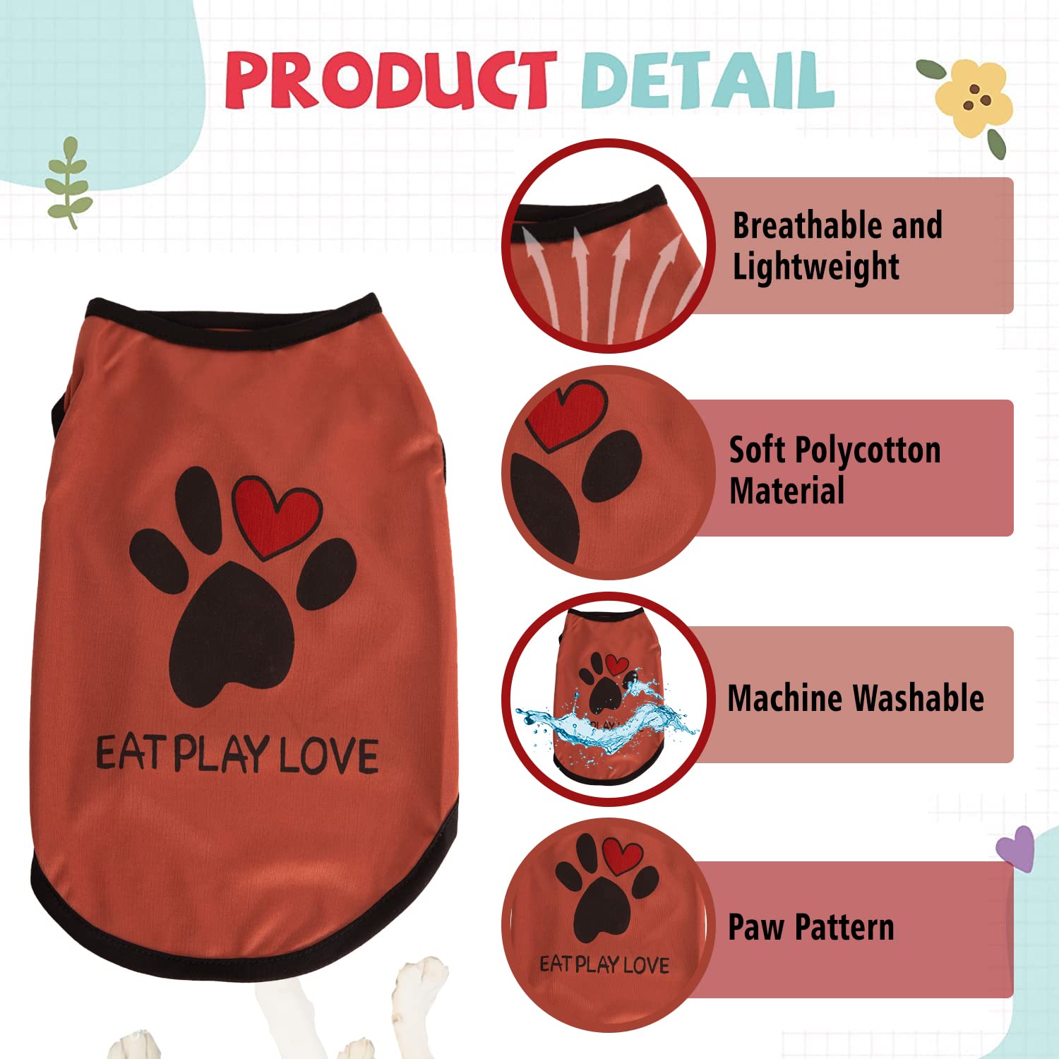 Summer Printed Pet T-Shirt