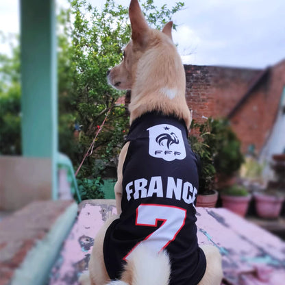France Printed Summer Pet T-Shirt