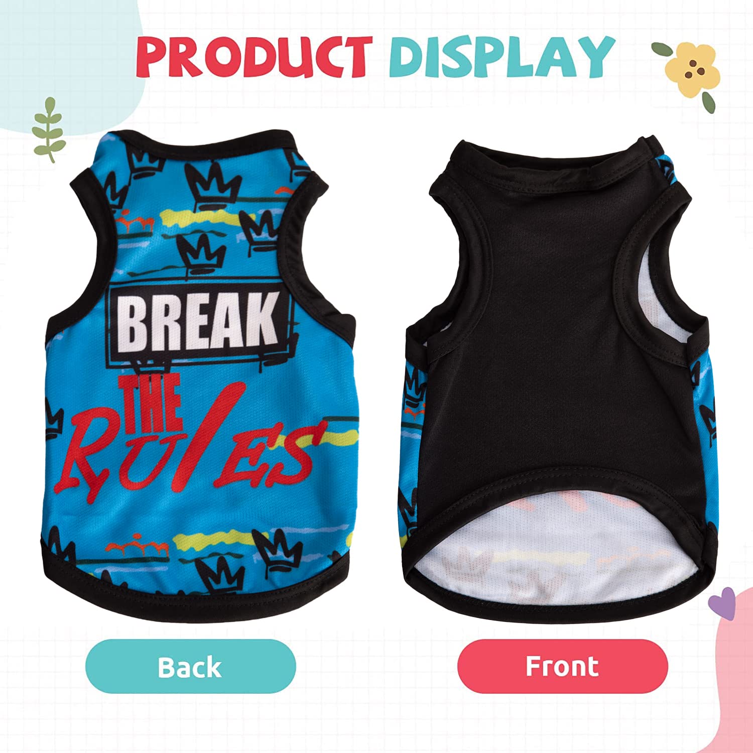 Printed Summer T-Shirts for Pets