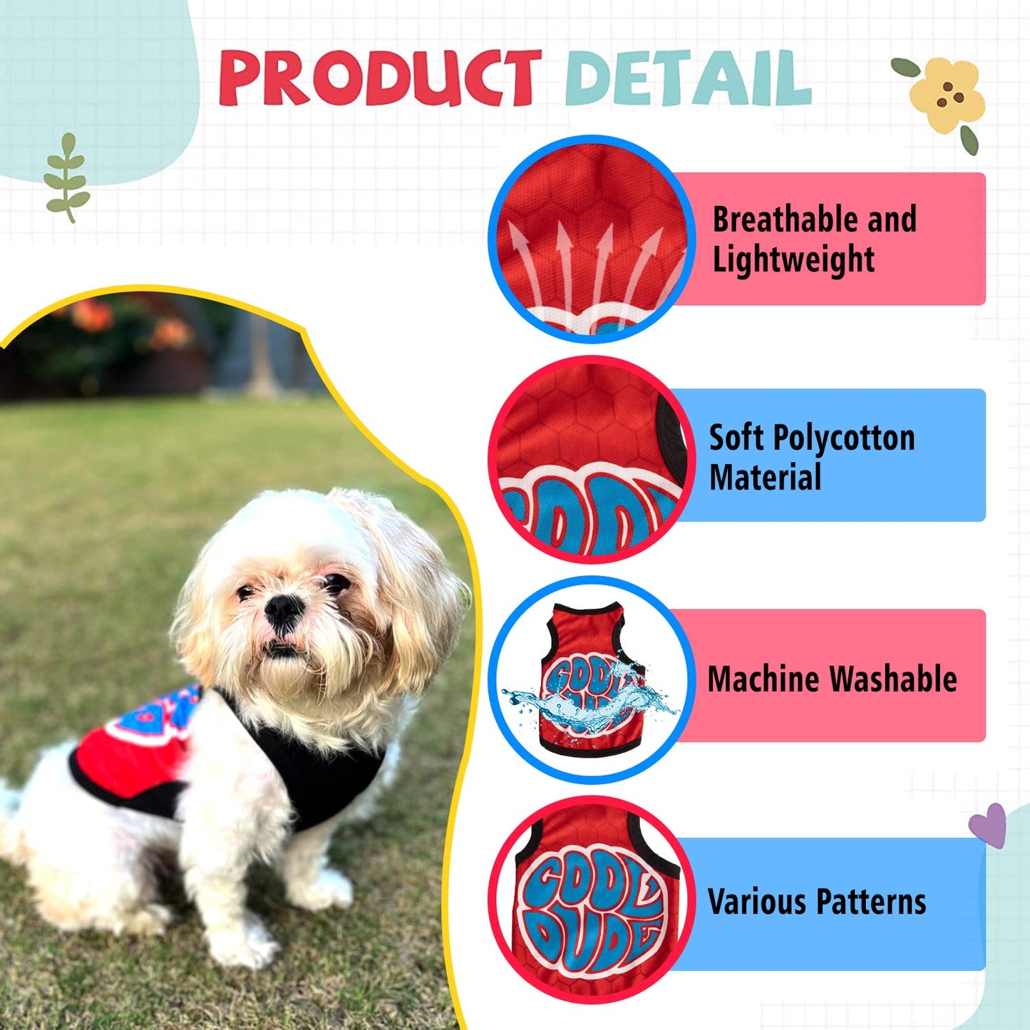 Summer Printed T Shirts for Puppies