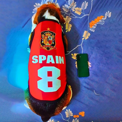 Spain Printed Summer Pet T-Shirt